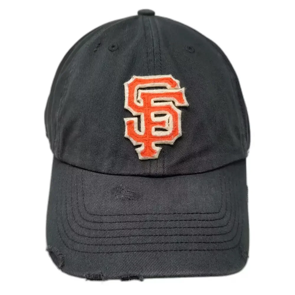 '47 San Francisco Giants MLB Black Baseball Cap XL Distressed SF Logo 1958 Back